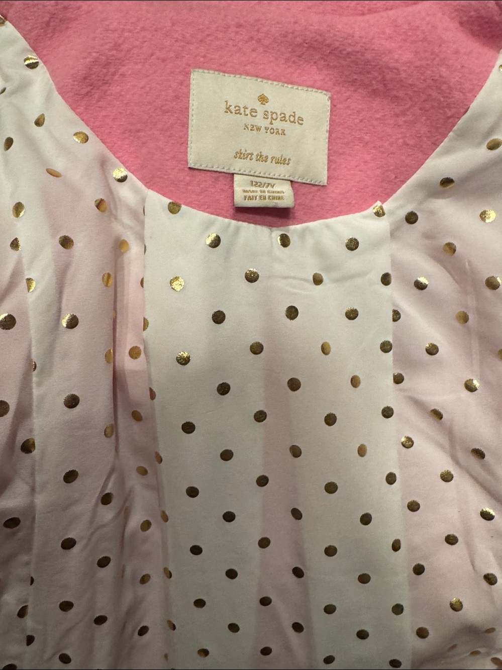 Girl's Kate Spade Wool Coat, Sz 7 - Picture 4 of 4